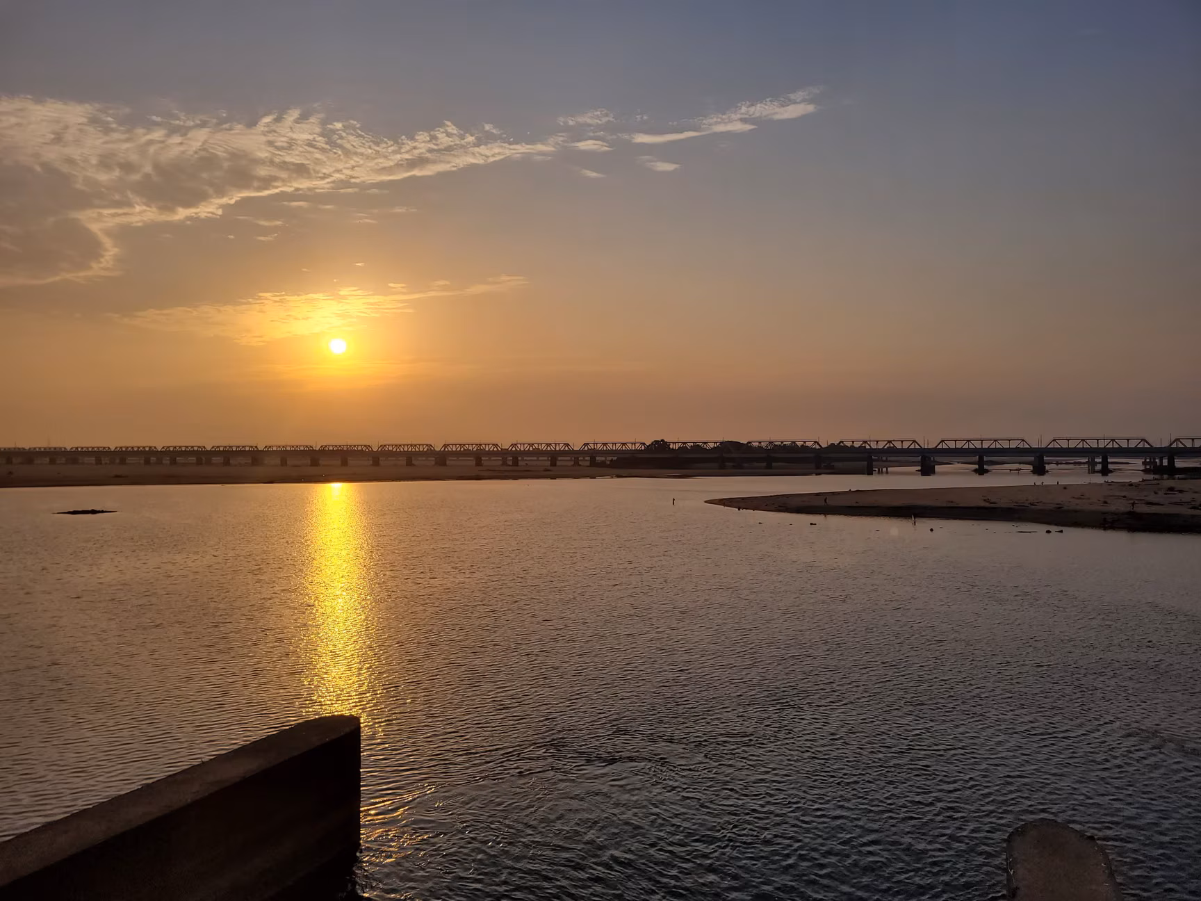 Sunset over the river at Jobra, Cuttack